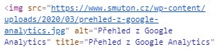 Kód alternativního textu v obrázku
