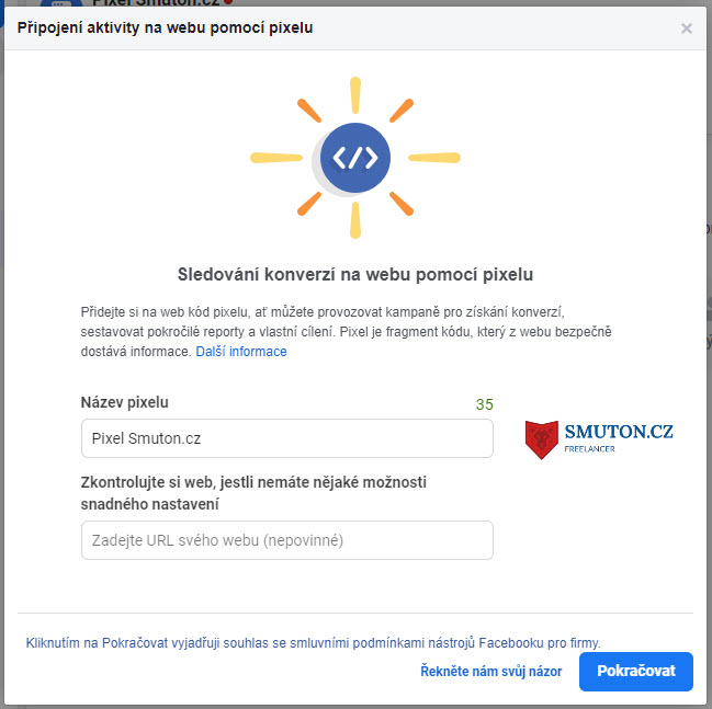 Pojmenování Facebook Pixelu