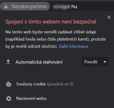 upozorneni na nezabezpeceny web